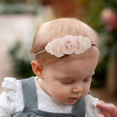 BFNAAgirl floral crown headband with fabric flowers for cute outfits.