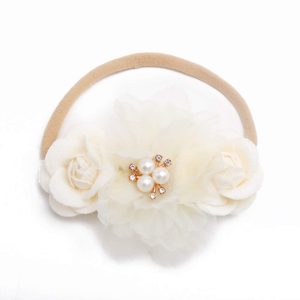 BFNAAgirl baby headbands styled with outfits for parties and photos.