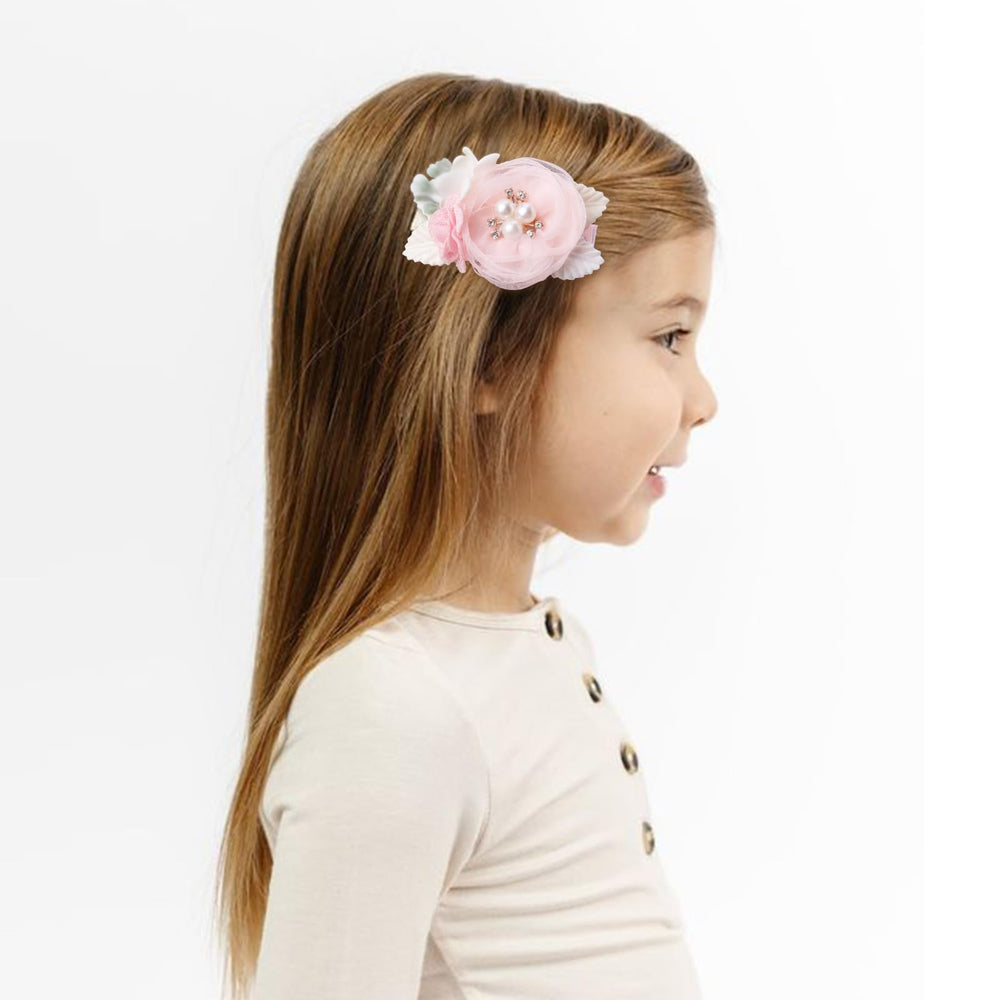BFNAAgirl family photo prop clip adding charming detail to little one's look.