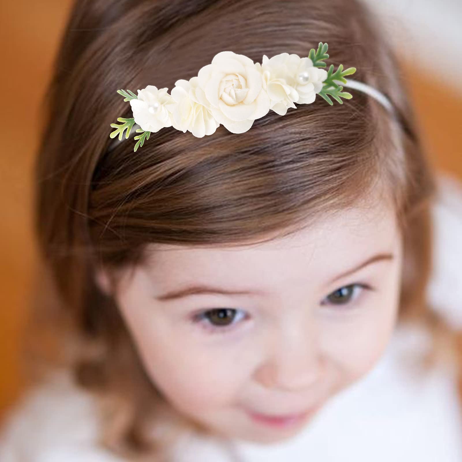 BFNAAgirl floral headband adjustable size fits ages 1-12