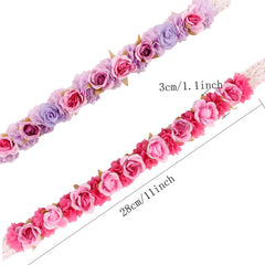 BFNAAgirl floral headband lightweight design, non-marking on hair.