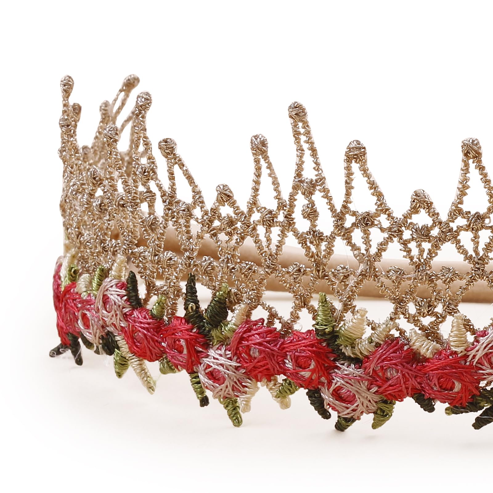 BFNAAgirl floral headband nylon crown 5 includes three styles for mix-and-match outfits