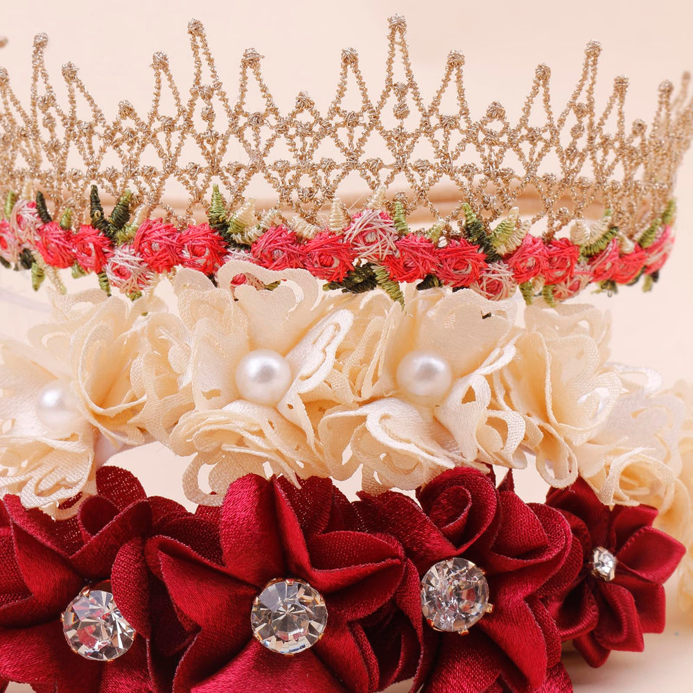 BFNAAgirl floral headband nylon crown 6 uses kid-safe materials suitable for parties and photos