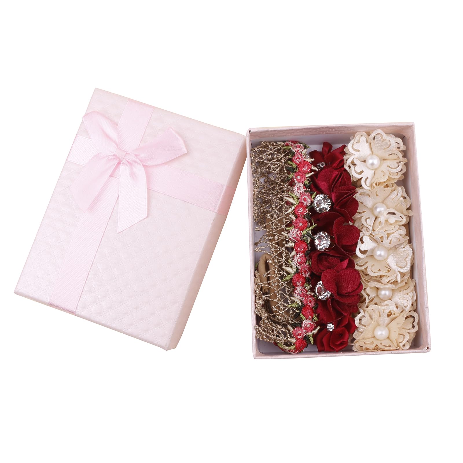 BFNAAgirl floral headband nylon crown 7 packaged in gift-ready box, a thoughtful present for little ones