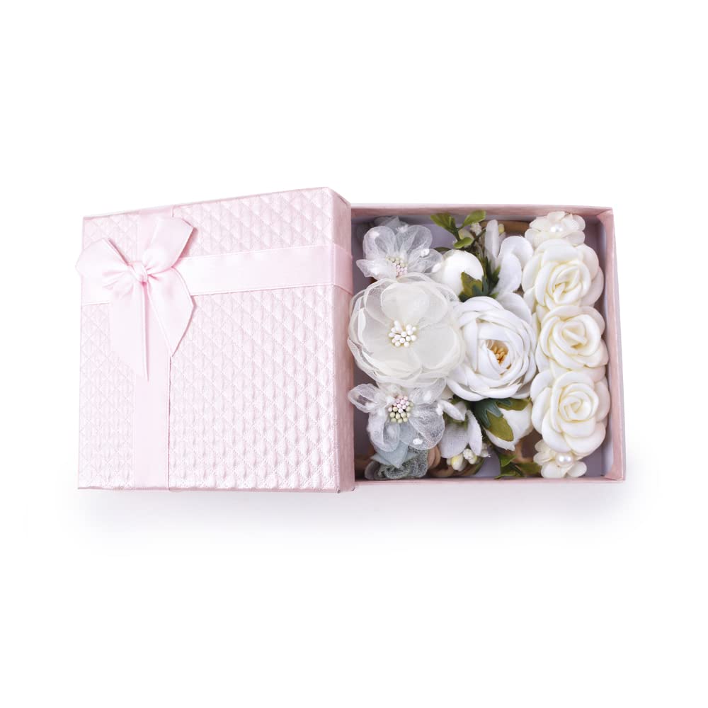 BFNAAgirl floral headbands back cotton pad for comfortable wear on babies