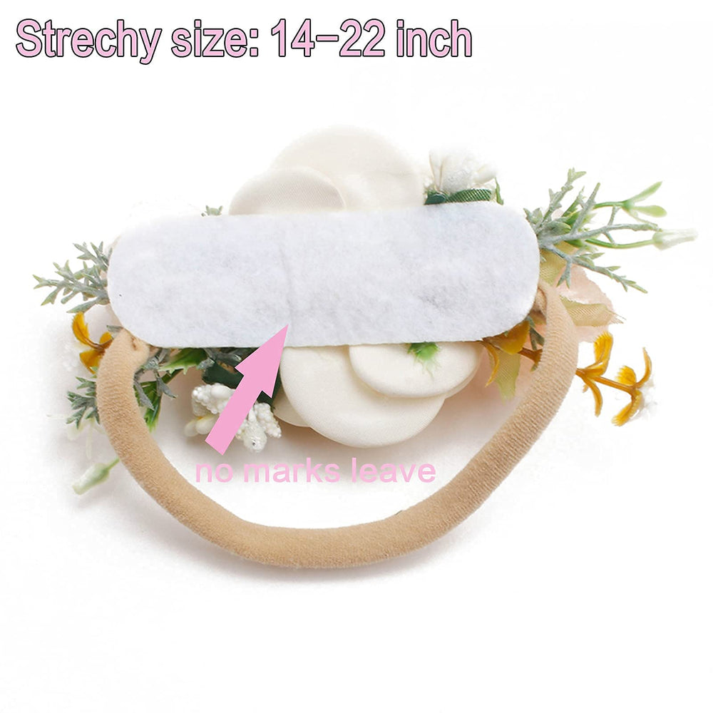 BFNAAgirl floral headbands with back cotton pad for comfort