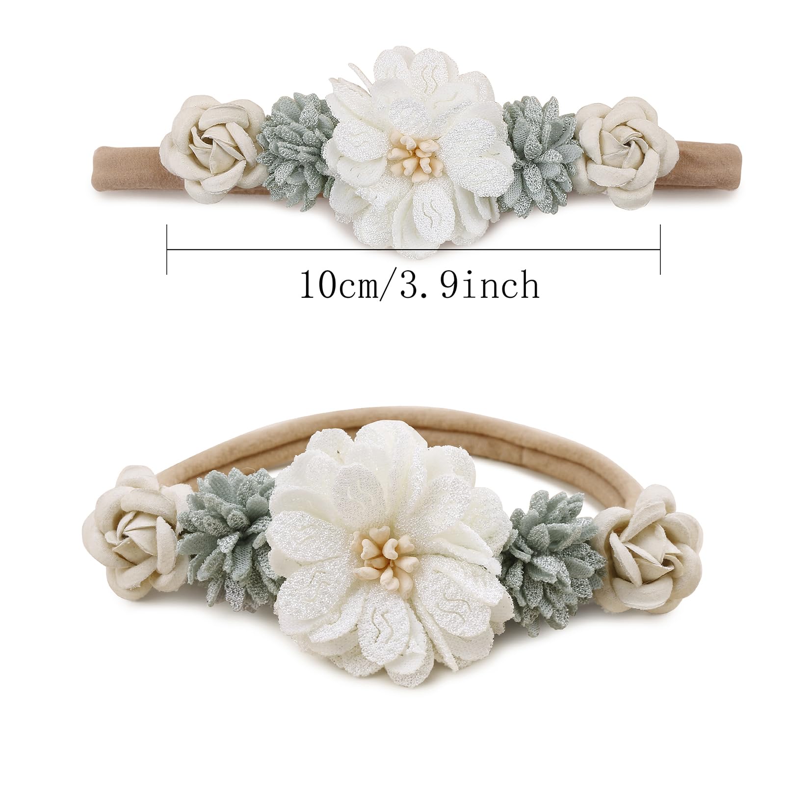 BFNAAgirl flower crown headband with rhinestones for photo-ready party wear