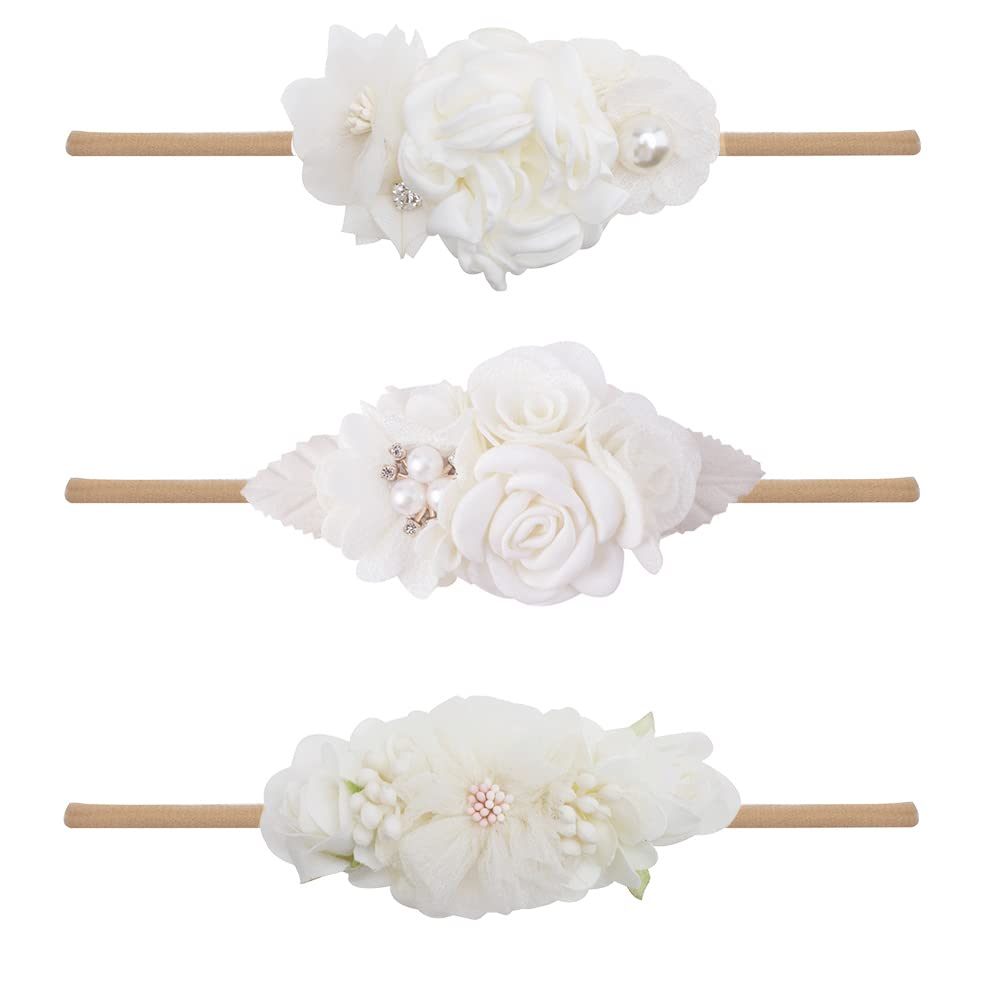 BFNAAgirl floral headband set shows four-piece crown for cute photo-ready looks.