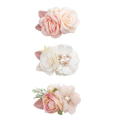 BFNAAgirl flower hair clip 3pcs set adds cute pastel accents to everyday outfits.