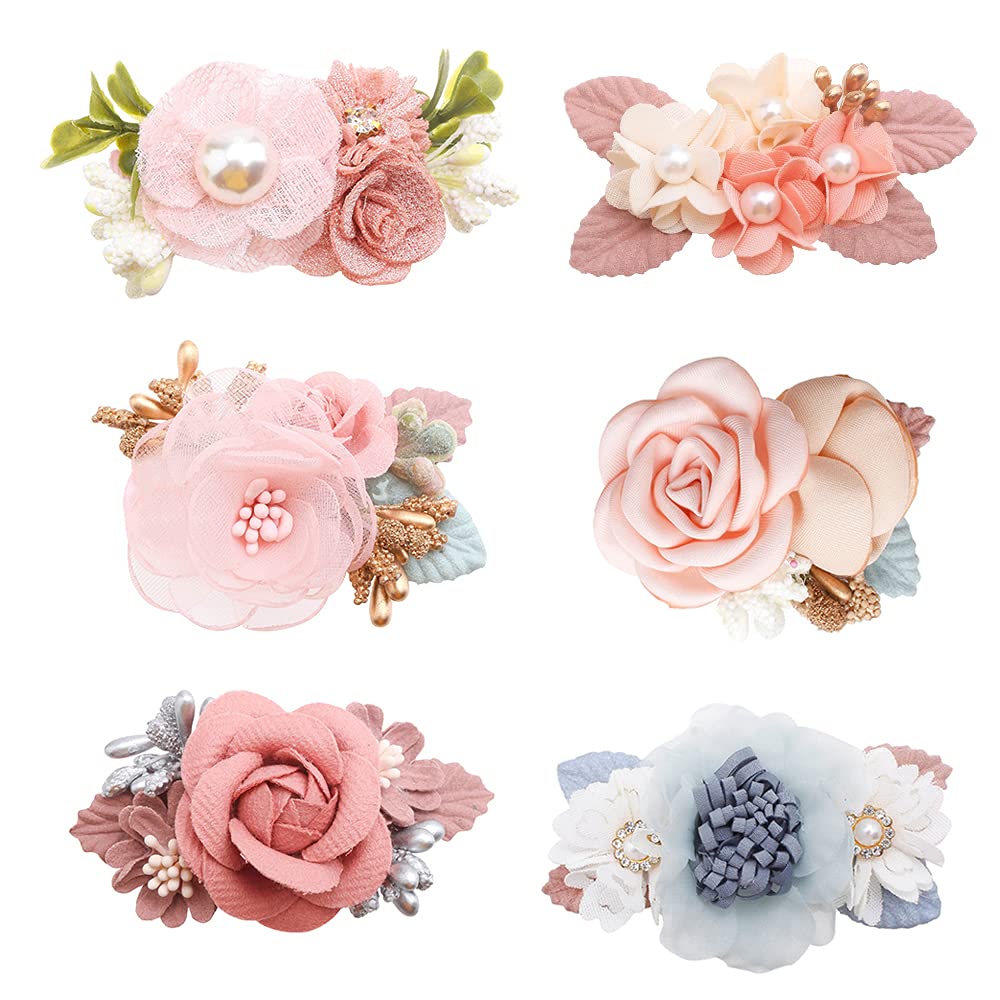 BFNAAgirl Flower Hair Clip on a baby girl with secure alligator clip for daily wear