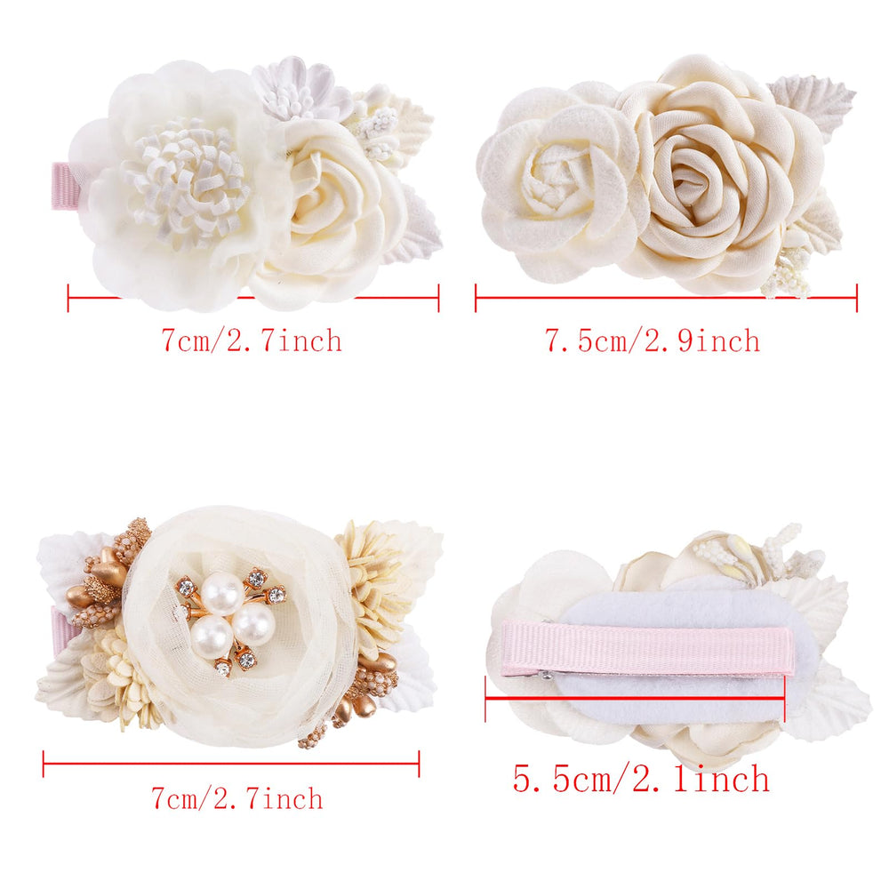 BFNAAgirl flower hair clip close-up showing heat-sealed ends.