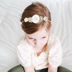 BFNAAgirl flower and rhinestones detail adds subtle sparkle.