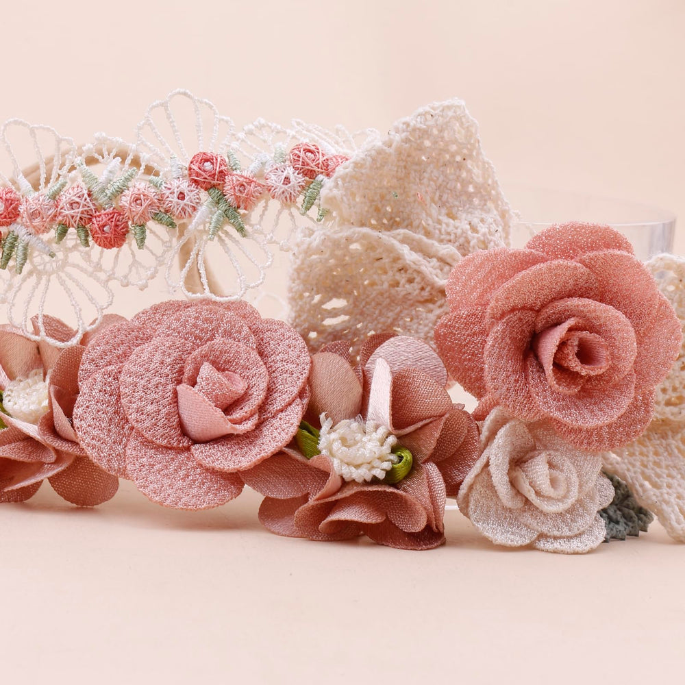 BFNAAgirl headband worn with pastel outfit for baby photo shoot.