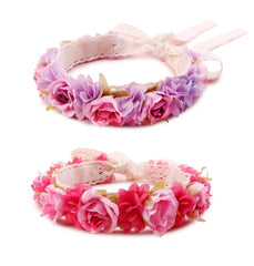 BFNAAgirl lace headbands two-pieces front-view, gentle daily wear.