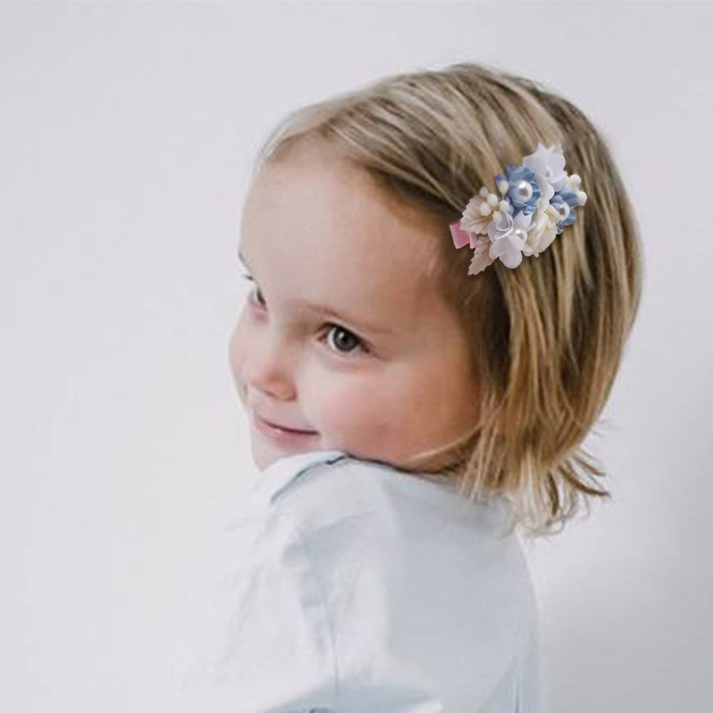 BFNAAgirl multicolor flower bows offer versatile styling for casual or party looks.