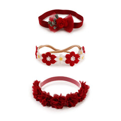 BFNAAgirl new-model nylon headband with flowers, ideal for newborn photography.
