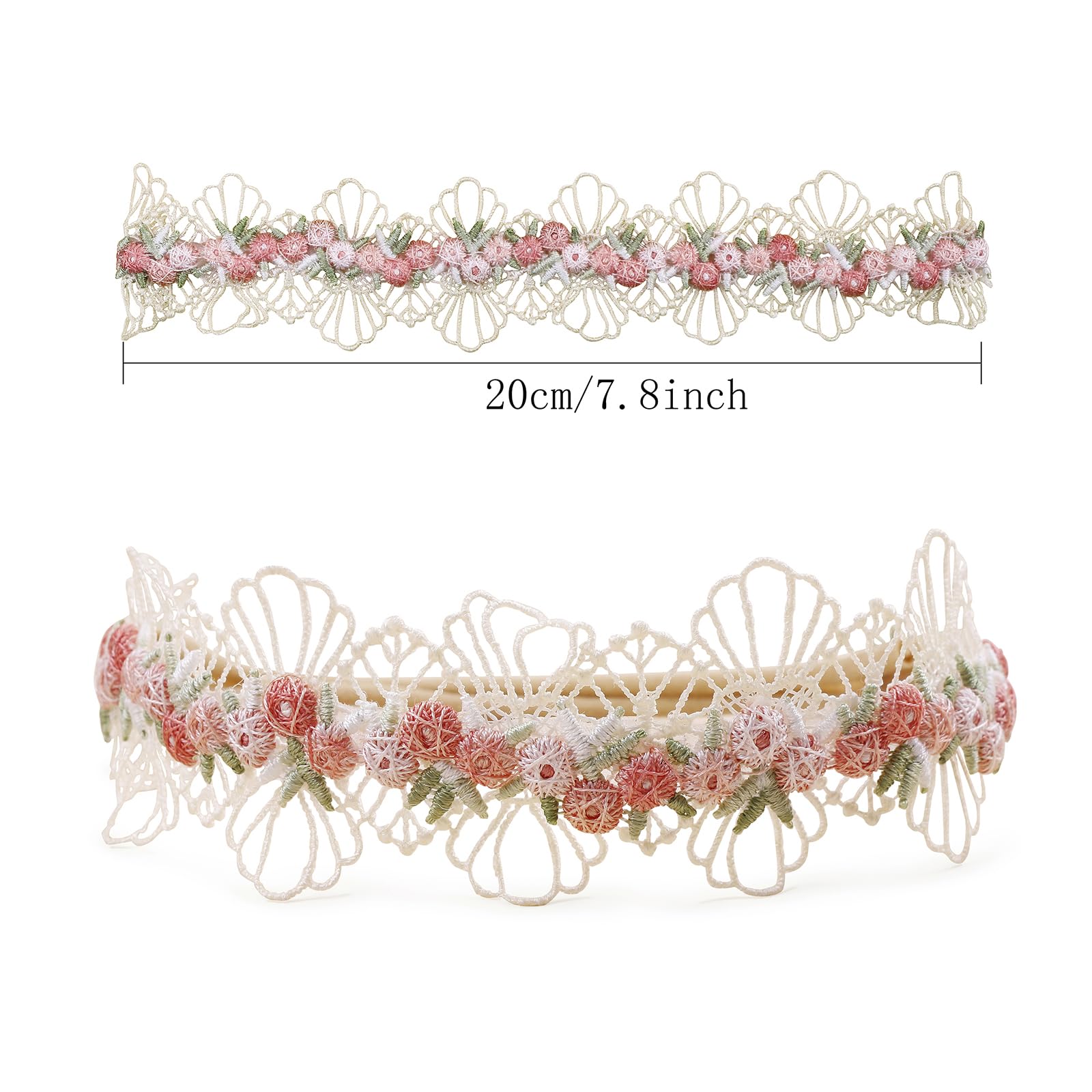 BFNAAgirl nylon flower crown with rhinestones for dress-up occasions.