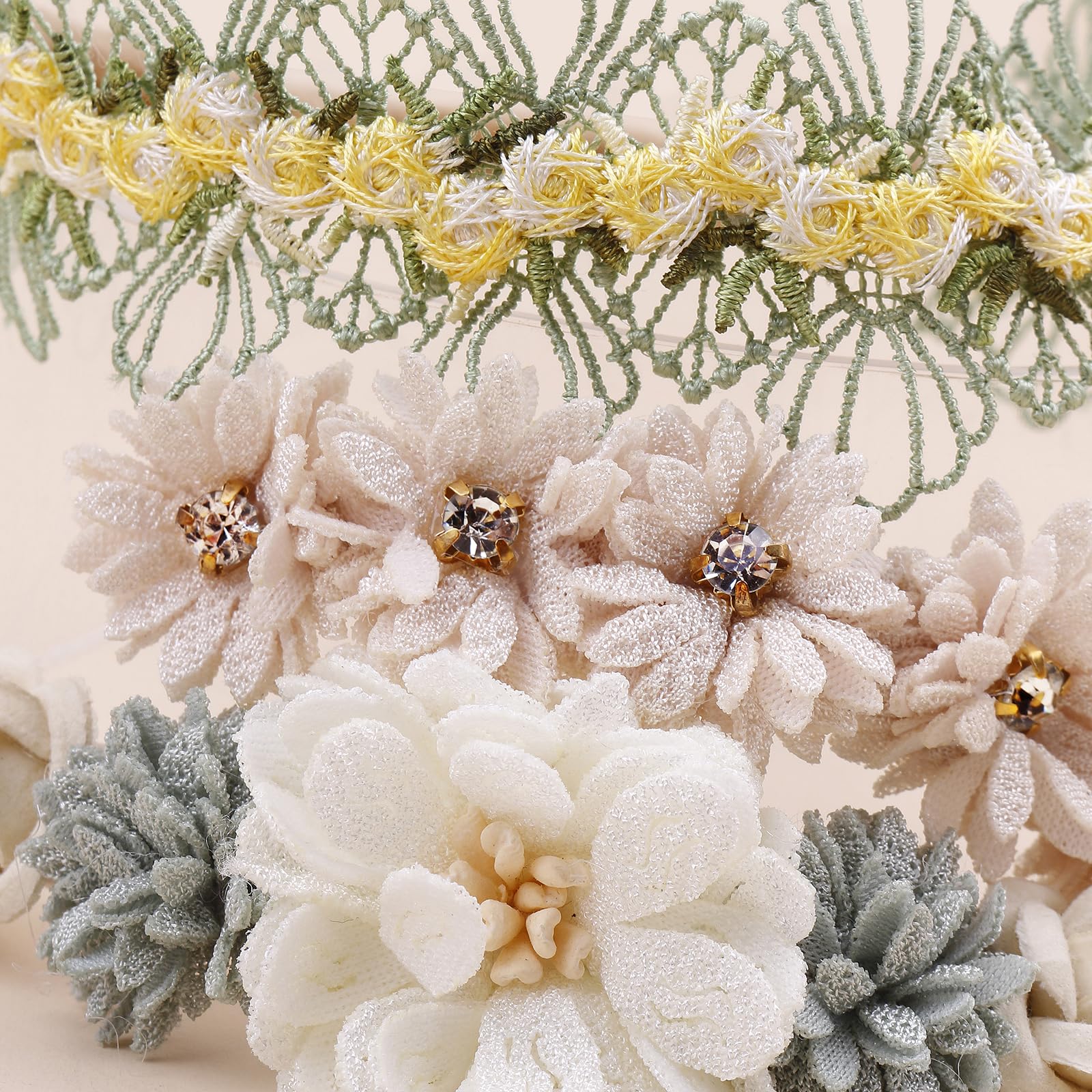 BFNAAgirl floral headbands paired with outfits for newborn photography sessions
