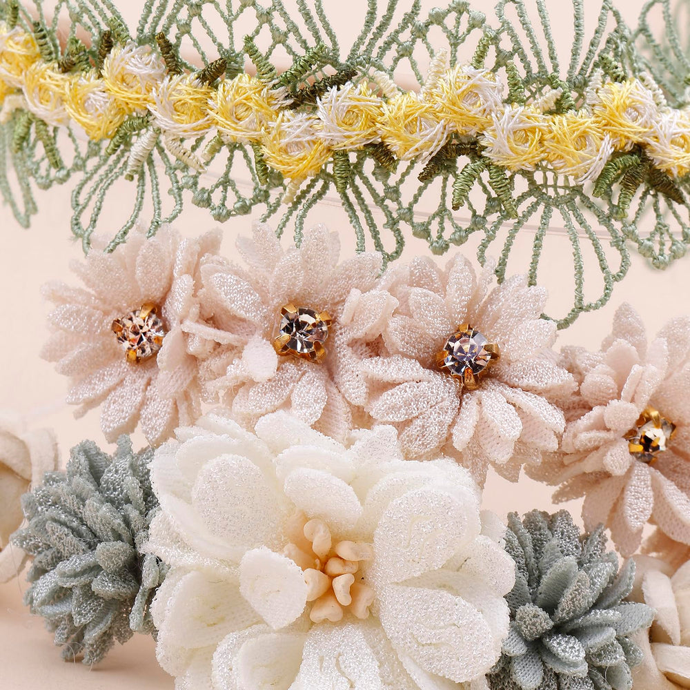 BFNAAgirl floral headbands paired with outfits for newborn photography sessions