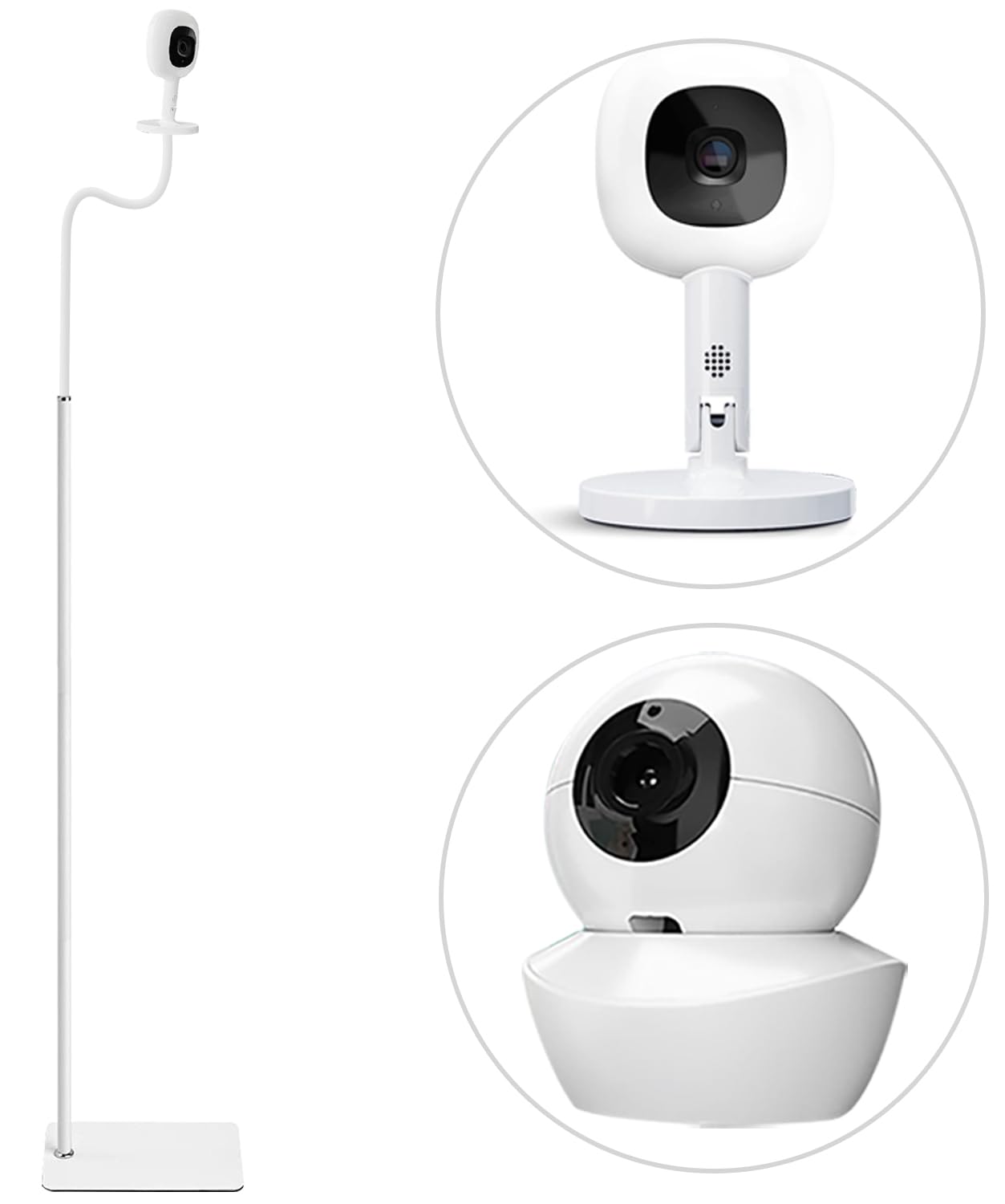BFYTN baby-monitor floor stand base provides a sturdy foundation for stable camera placement.