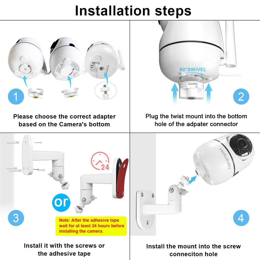 BFYTN baby monitor mount compatible with Hello Baby HB65 for versatile camera placement.