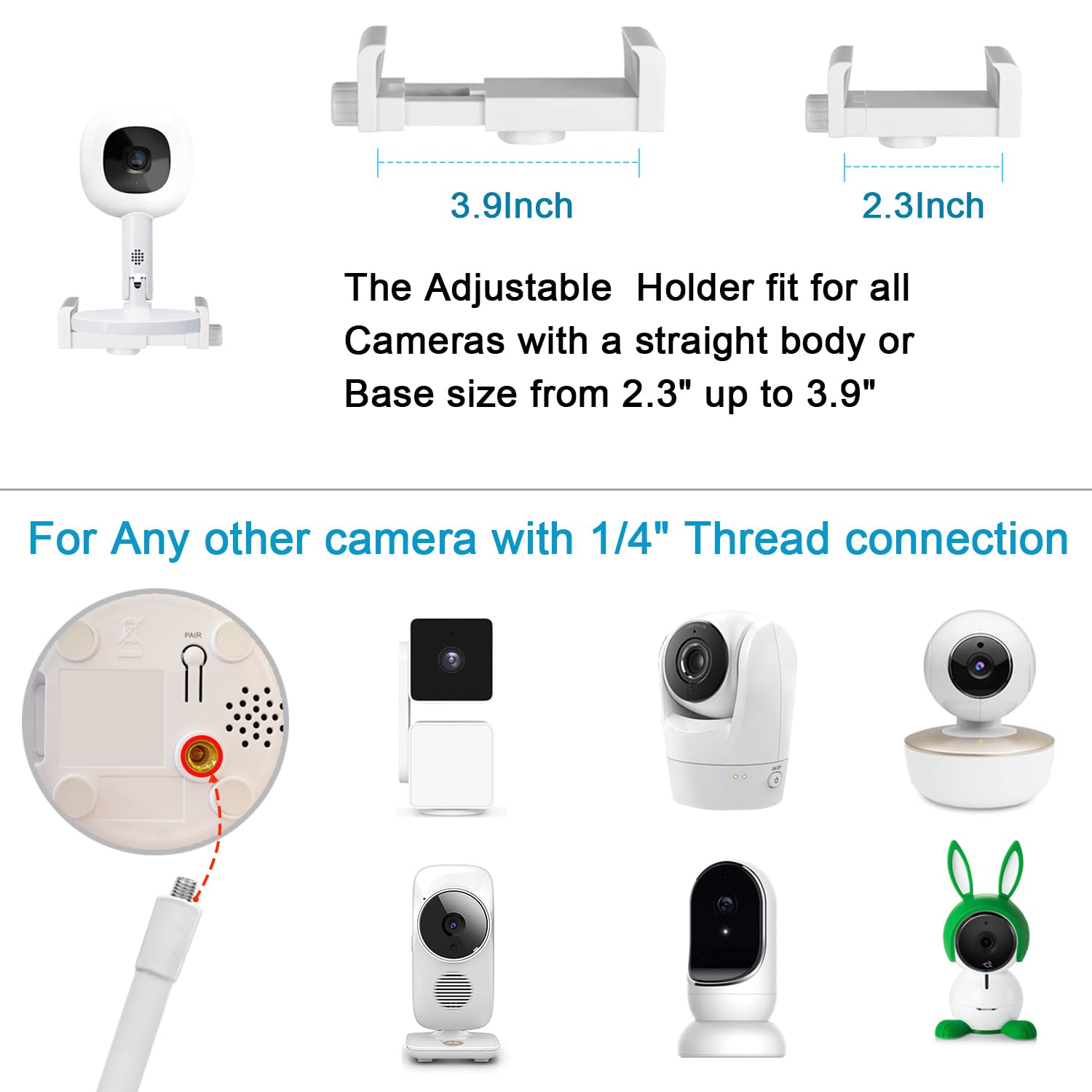 BFYTN Nanit Pro Smart compatibility enables secure overhead mounting.
