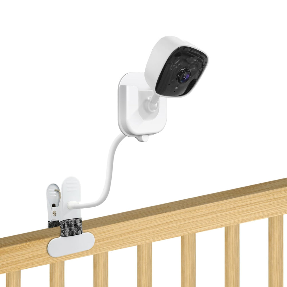 BFYTN Tapo mount clip closeup shows sturdy gooseneck for flexible camera positioning.