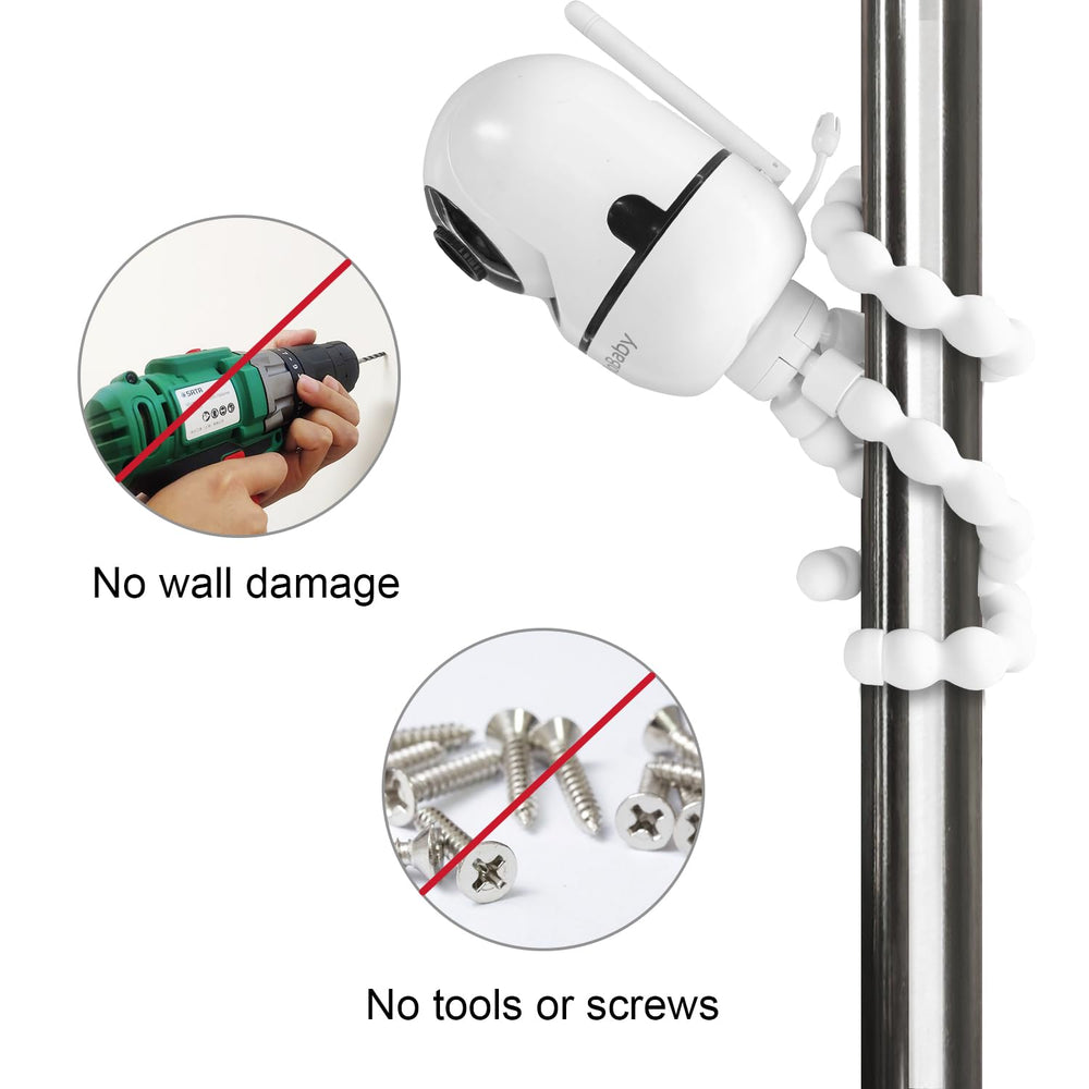 BFYTN tool-free installation image showing screws-free setup for wall-damage-free mounting.