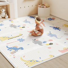BG-BABYGO baby play mat folded for portable use during outings, easy to carry