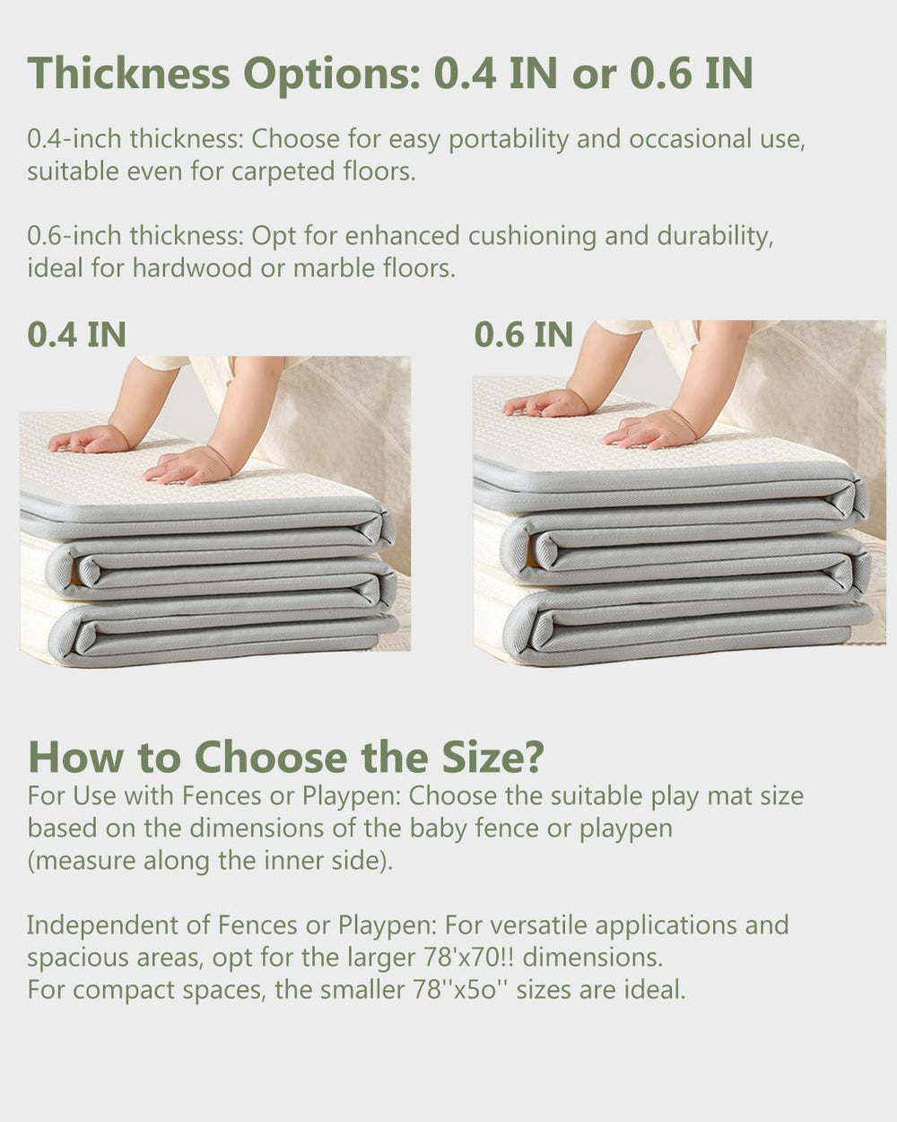 BG-BABYGO portable mat ideal for indoor and outdoor use