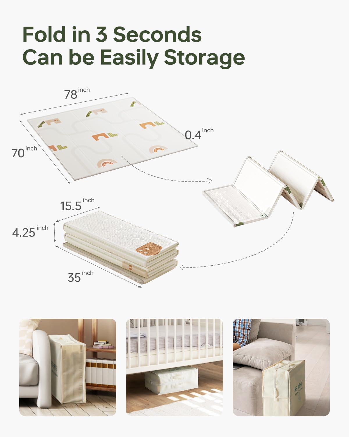 BG-BABYGO XPE foam surface is non-toxic and durable for crawling