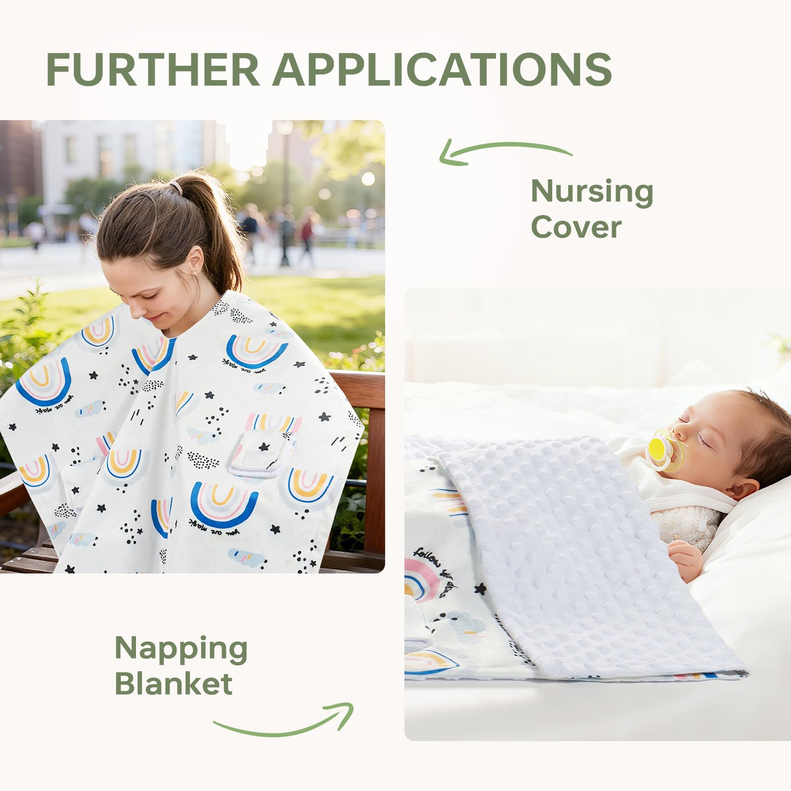 BG-BABYGO car seat cover peekaboo opening lets you monitor baby easily.