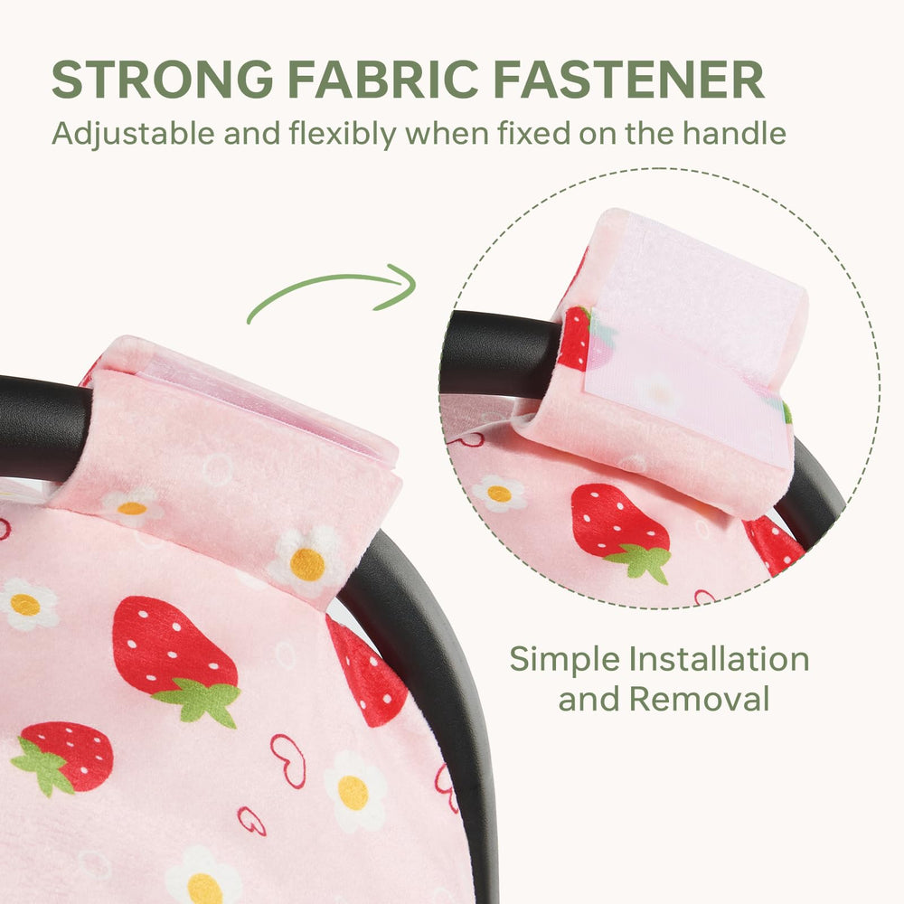 BG-BABYGO pink strawberry stroller-compatibility highlights versatile use during outings