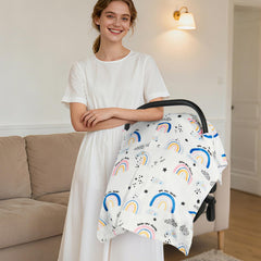 BG-BABYGO car seat cover with plush minky interior offers extra warmth for chilly rides.