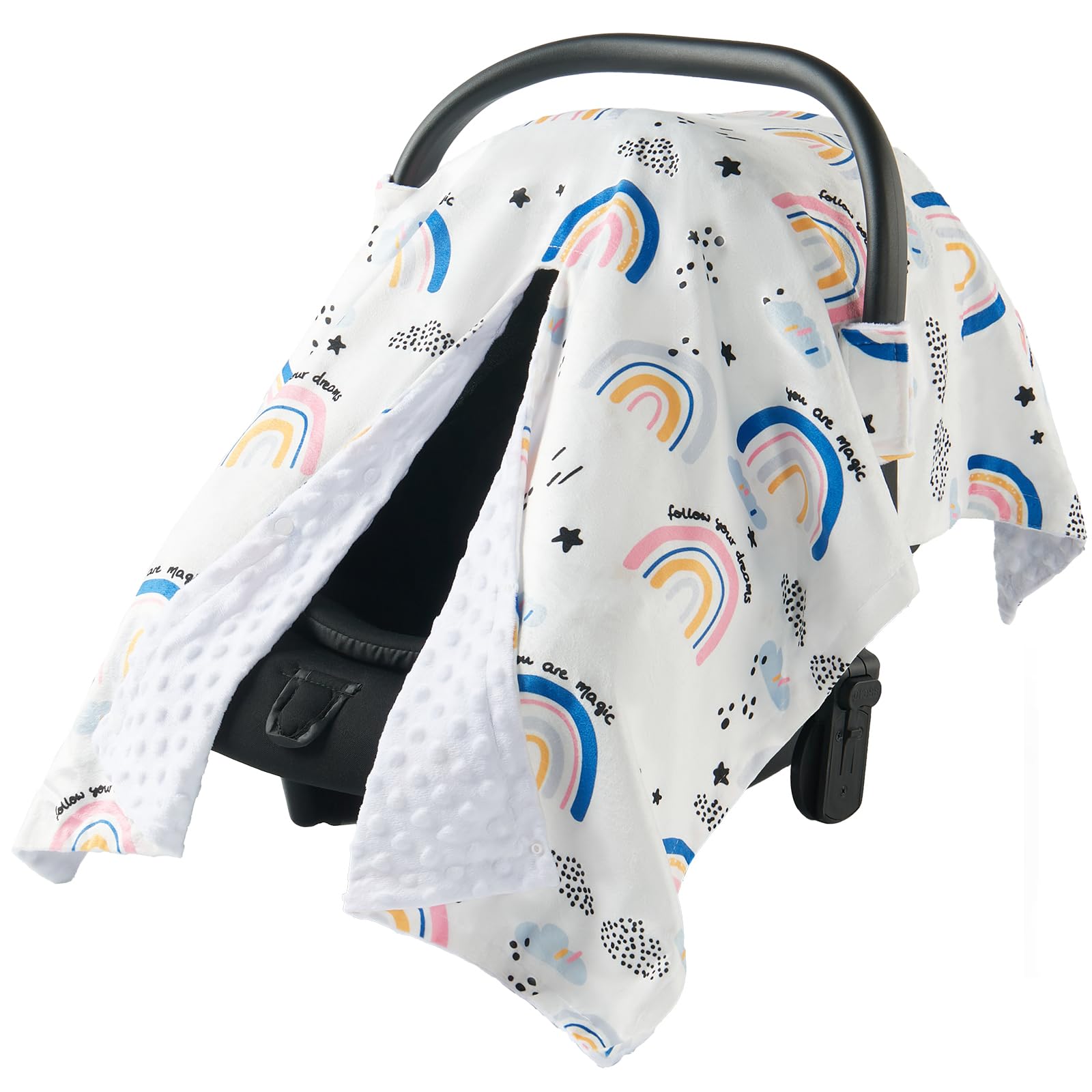 BG-BABYGO car seat cover winter warmth keeps baby cozy and wind-protected.
