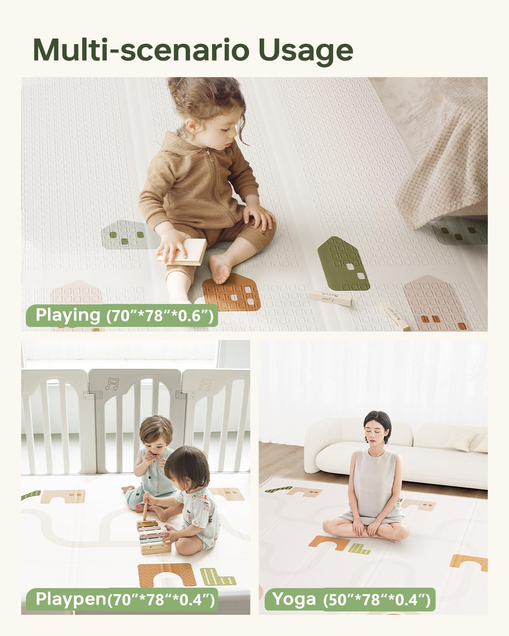 BG-BABYGO wipe-clean surface keeps colors vibrant and patterns intact.