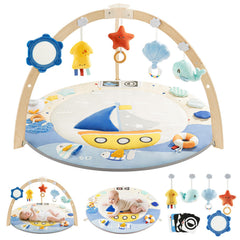 BG-BABYGO play gym ocean adventure frame encourages sensory exploration during tummy time
