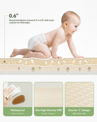 BG-BABYGO waterproof surface stays easy to wipe clean during messes.