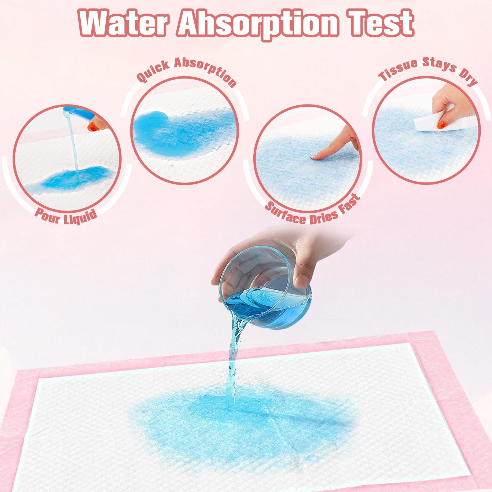 BGTECHO three-layer absorbent core locks in moisture