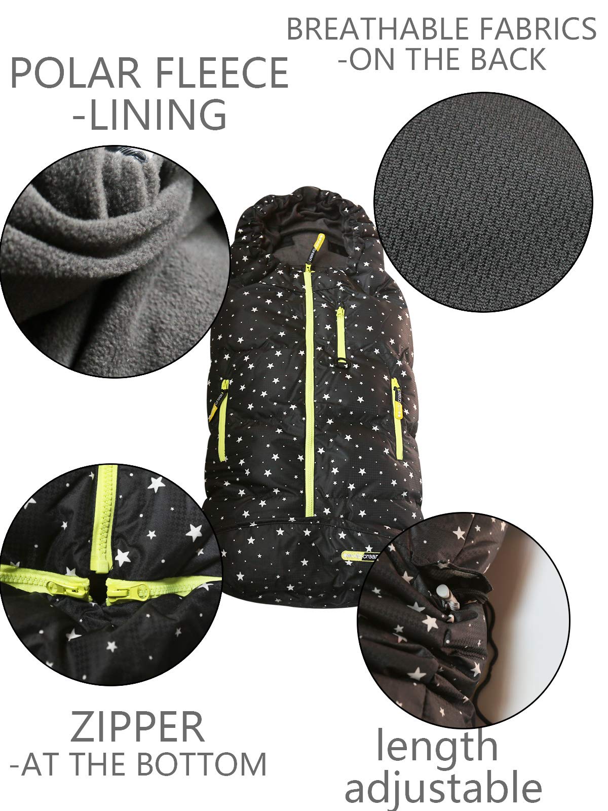 BGX Wipcream two-way bottom zip enables airflow when needed