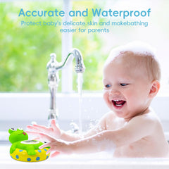 B&amp;H Frog thermometer BPA-free label emphasizes baby-safe materials.
