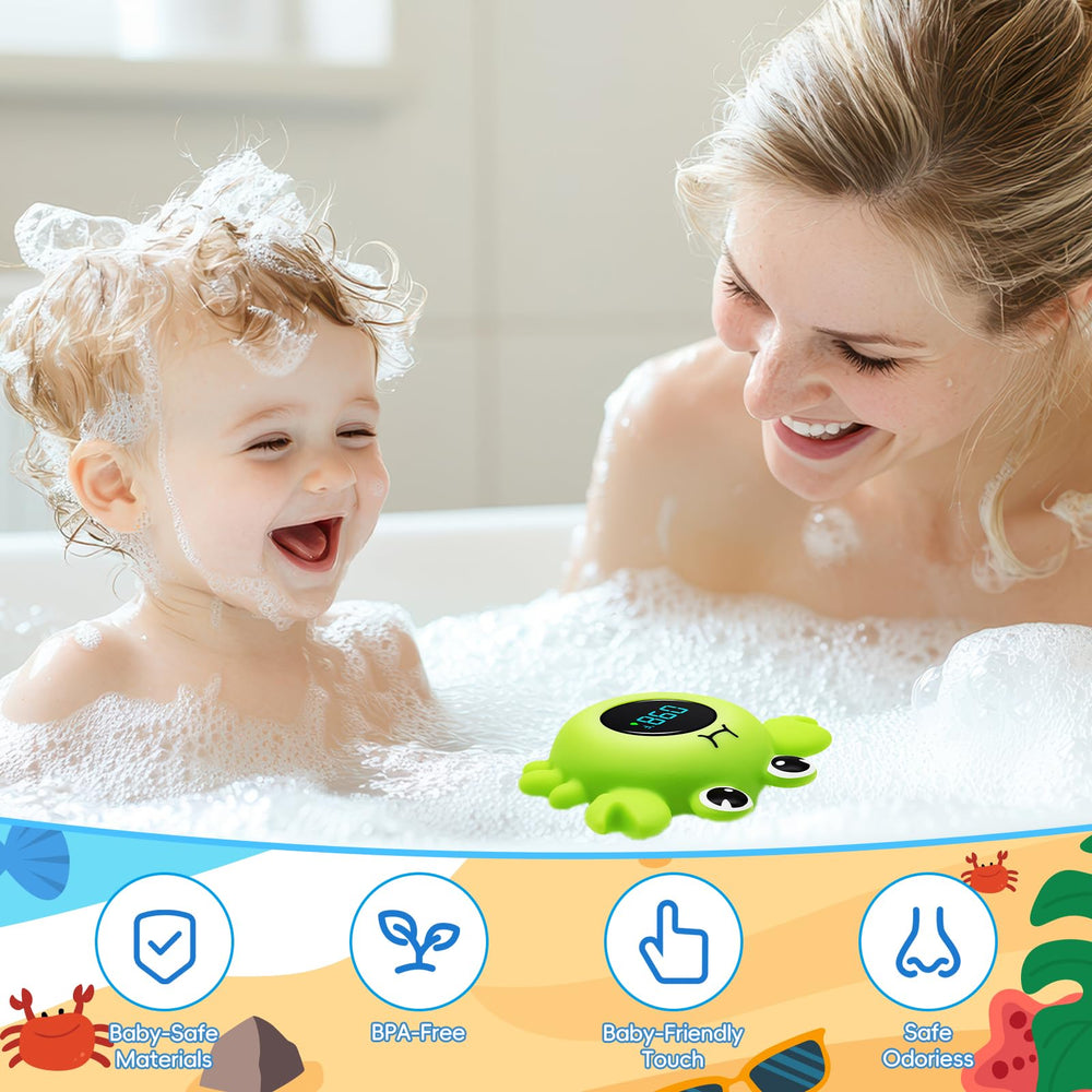 B&H newborn use-friendly thermometer floats safely in bath for infants