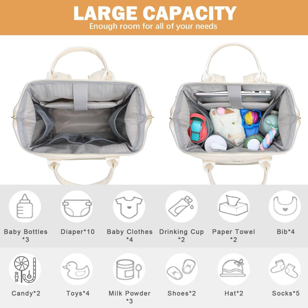 BHAFEM diaper bag with 15.6-inch laptop compartment for on-the-go work