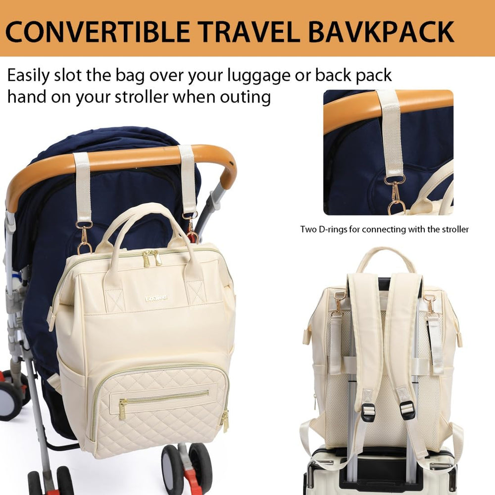 BHAFEM stroller clips attach the bag for hands-free travel