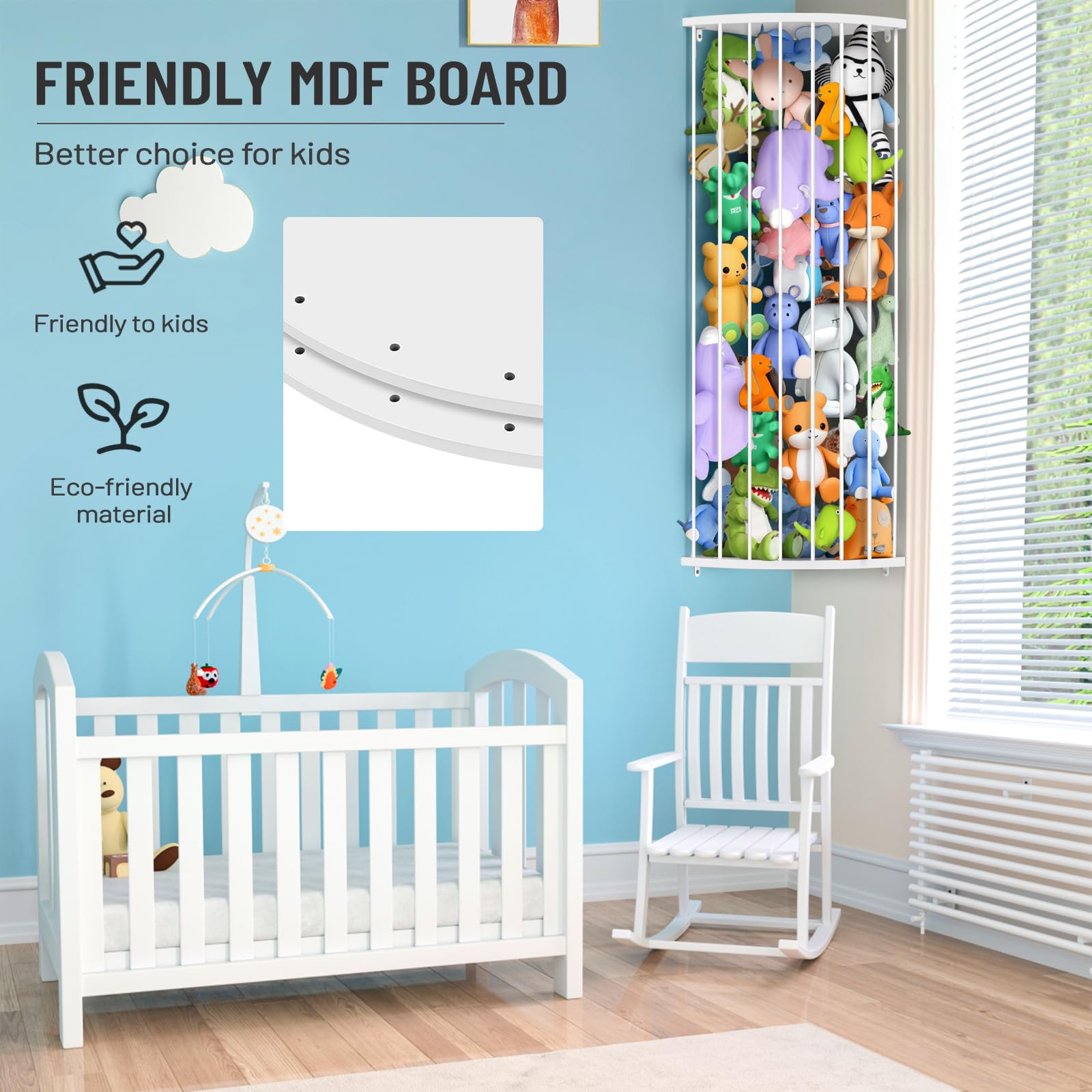 BHFOW Modern nursery decor integrates with existing furniture while keeping toys organized.