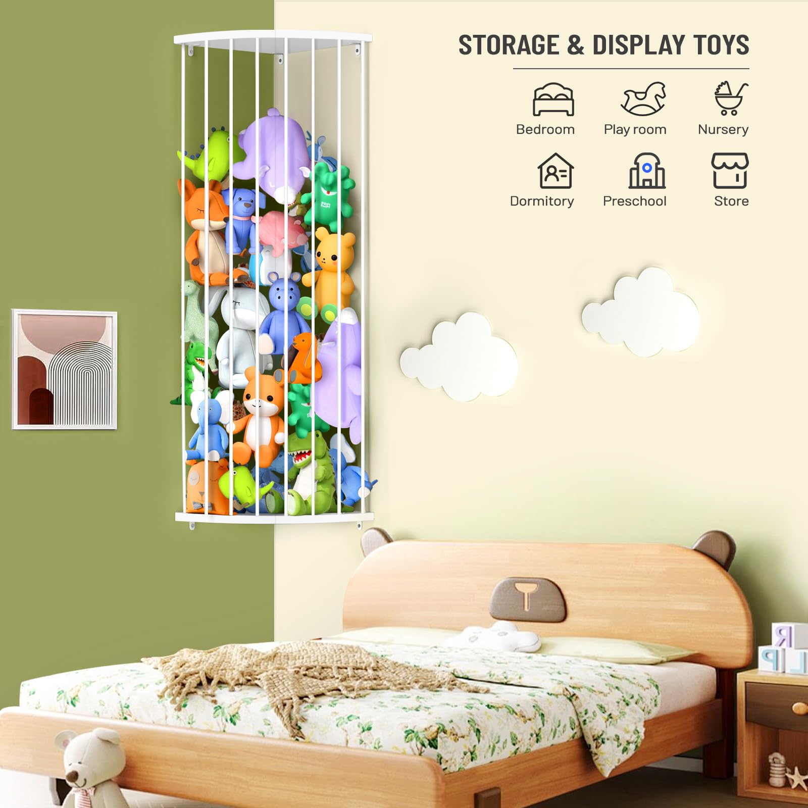 BHFOW Playroom organization with this shelf clears clutter and supports tidy routines.
