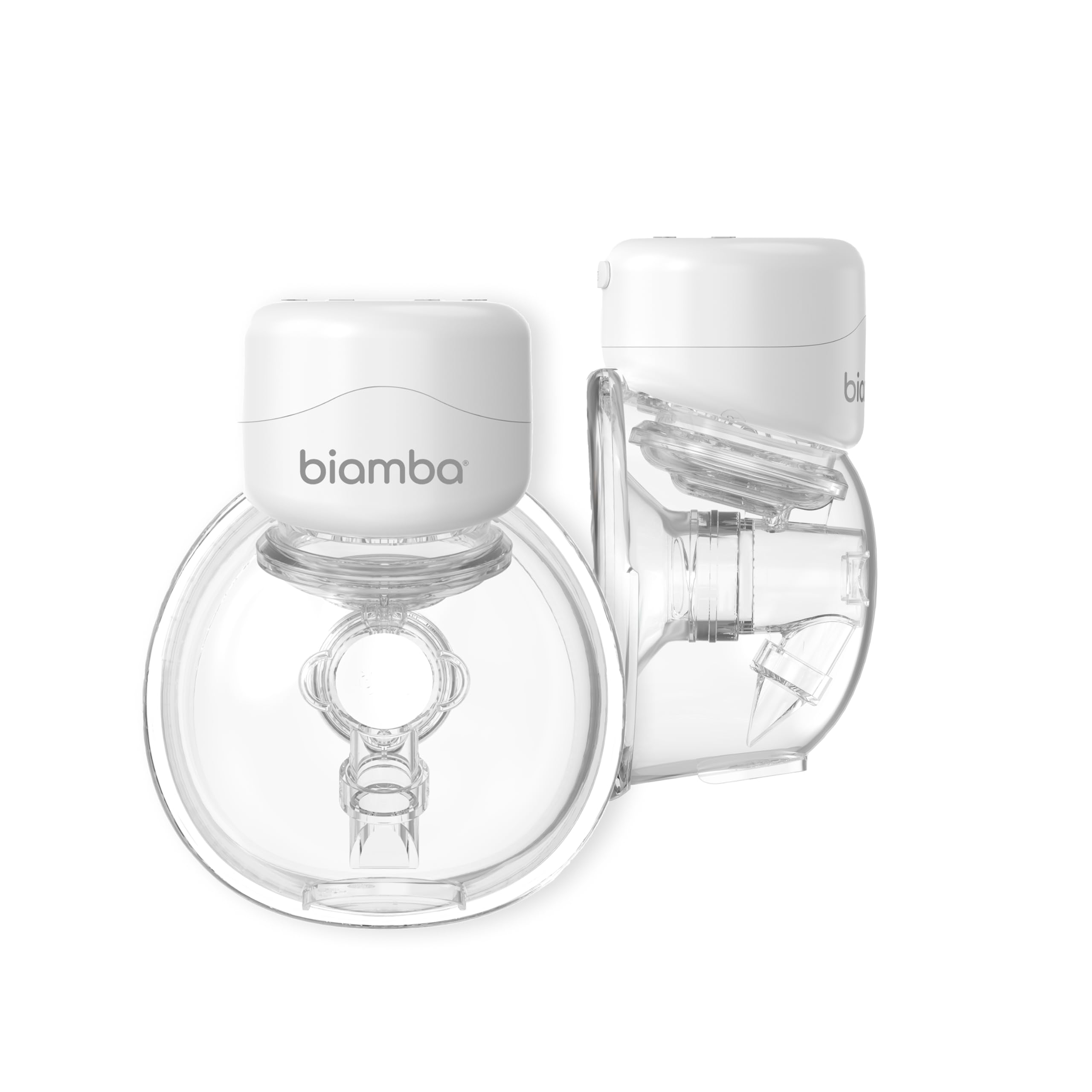 Biamba Pump Up wearable on-bra design for discreet pumping during daily activities.