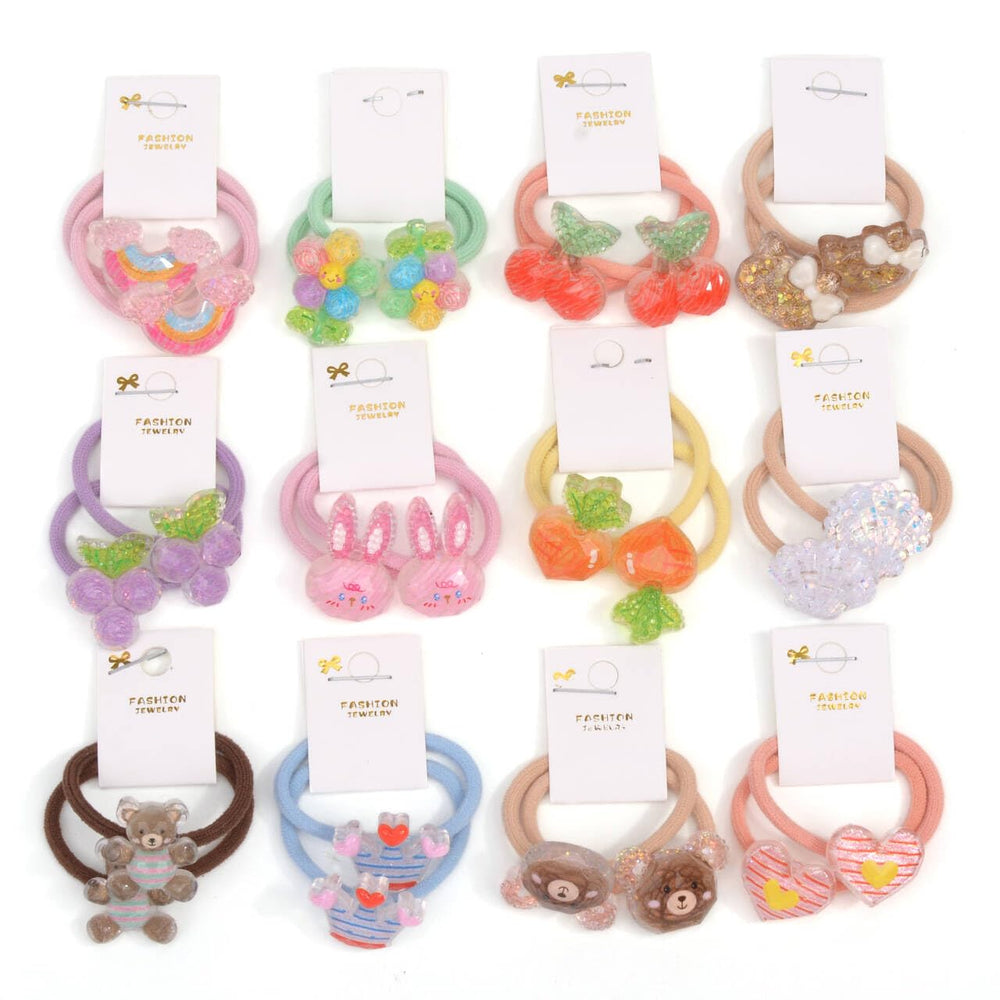 BIANHUAN 24-pcs baby hair ties colorful pack for versatile styling options.