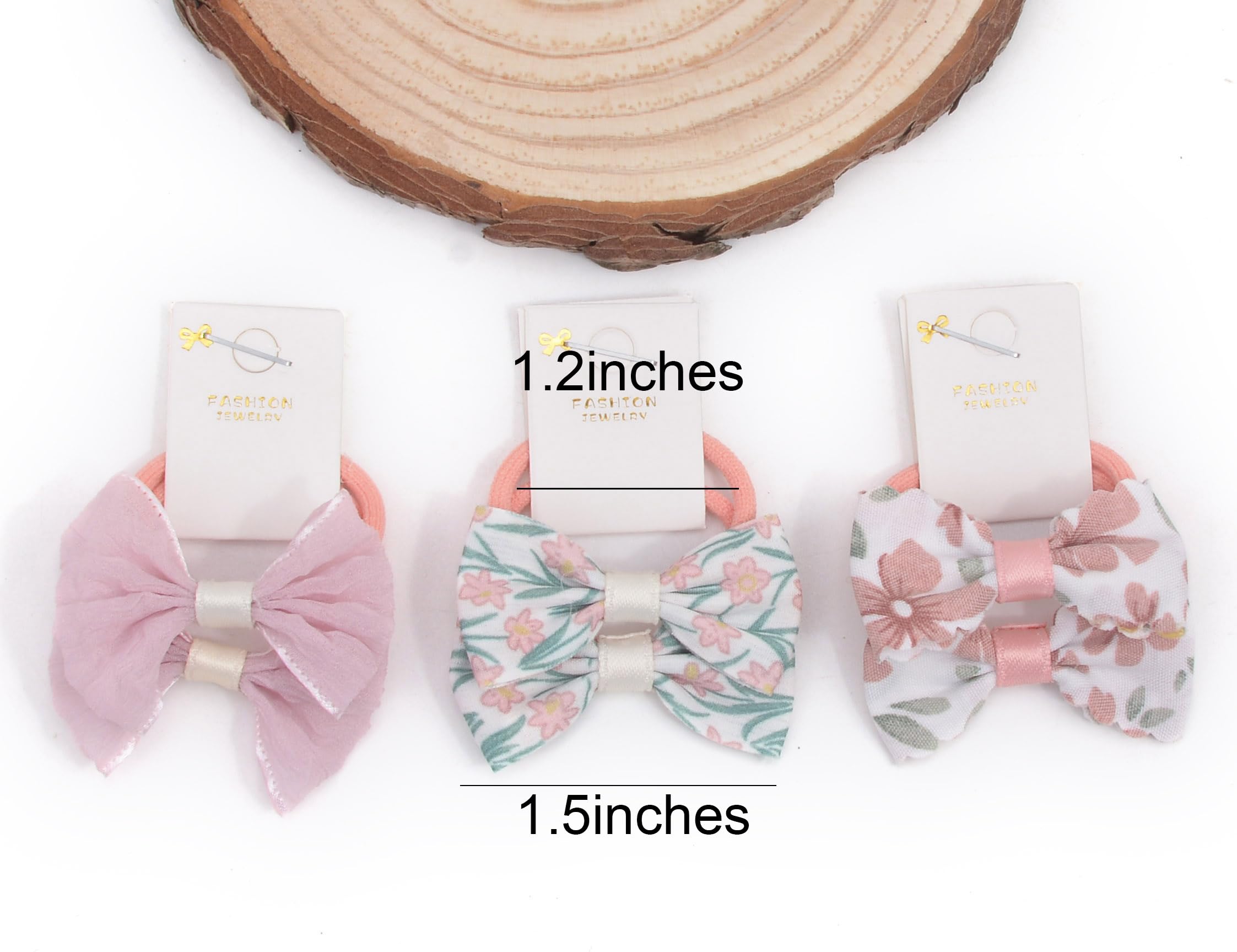 BIANHUAN floral bow set on elastic ties for toddler hairstyles.