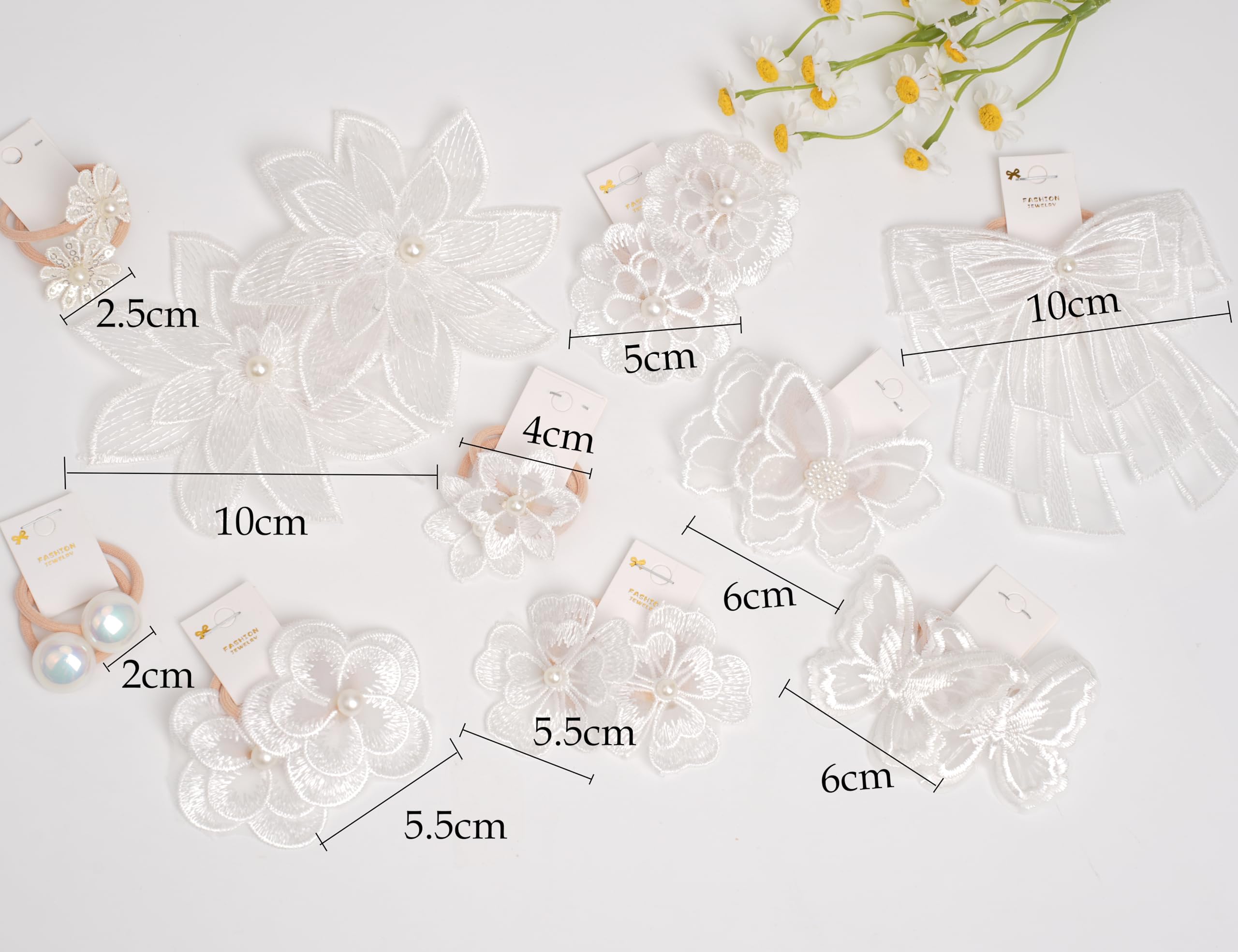 BIANHUAN baby hair ties set-a 4-inch bows close-up with soft grip